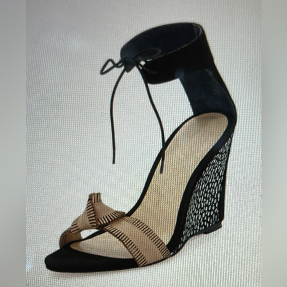 Loeffler Randall ankle-cuff wedge sandal